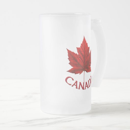 Canada Beer Mok Canada Maple Leaf Souvenir Glasses (Voorkant rechts)