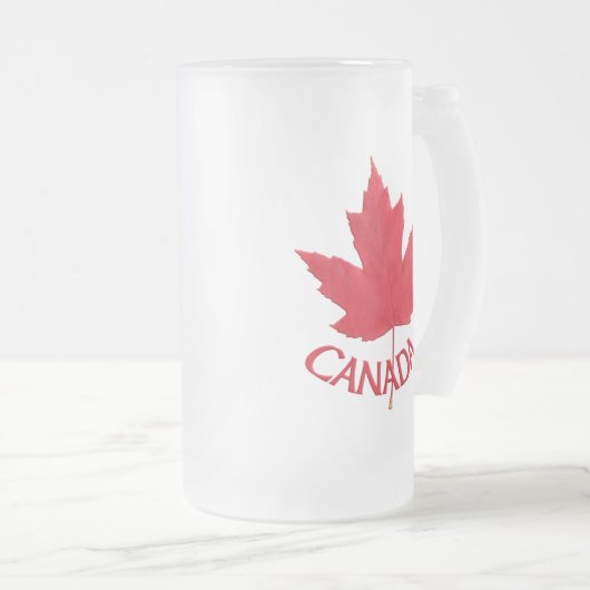 Canada Beer Mok Canada Maple Leaf Souvenir Glasses (Voorkant rechts)