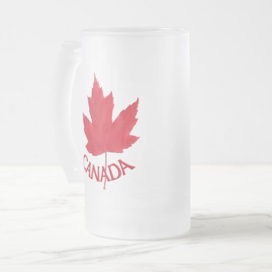 Canada Beer Mok Canada Maple Leaf Souvenir Glasses (Voorkant links)