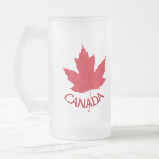 Canada Beer Mok Canada Maple Leaf Souvenir Glasses (Links)