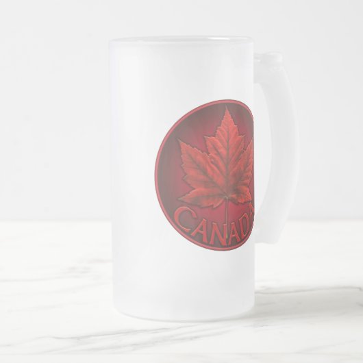 Canada Beer Mok Canada Maple Leaf Souvenir Glasses (Voorkant rechts)