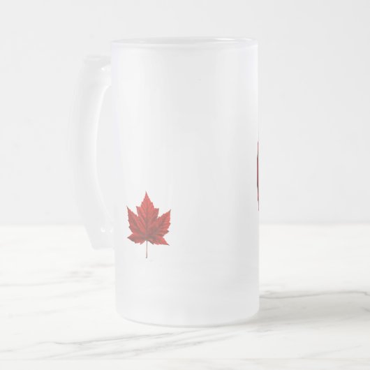 Canada Beer Mok Canada Maple Leaf Souvenir Glasses (Voorkant links)