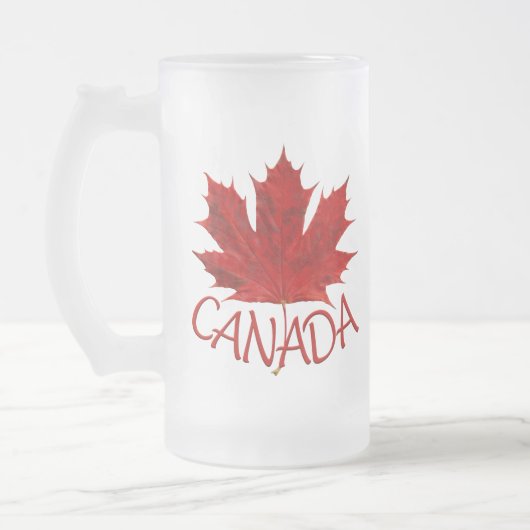 Canada Beer Mok Canada Maple Leaf Souvenir Glasses (Links)