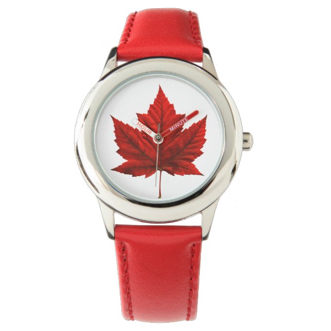 Canada Bekijk Canada Maple Leaf Souvenir Wristwatc Horloge (Voorkant)