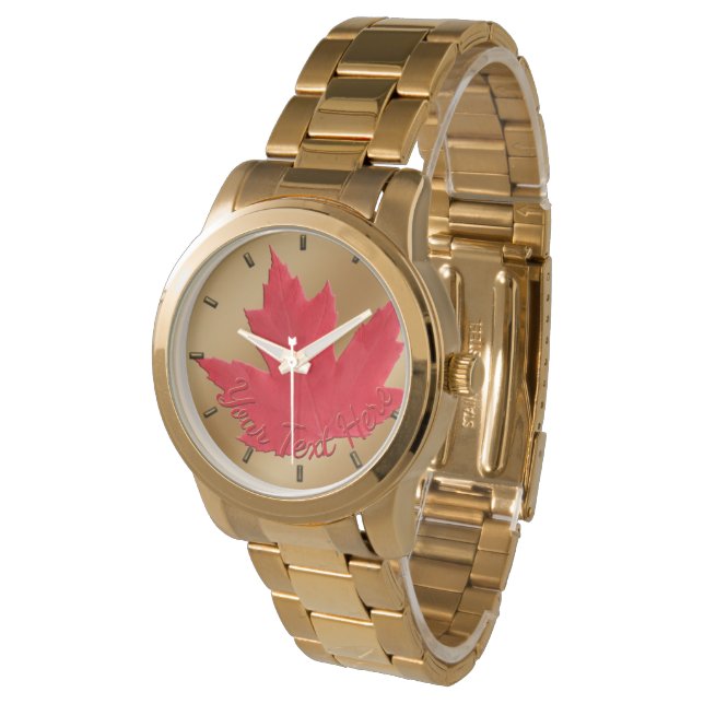 Canada Bekijk Canada Maple Leaf Souvenir Wristwatc Horloge (Gekanteld)