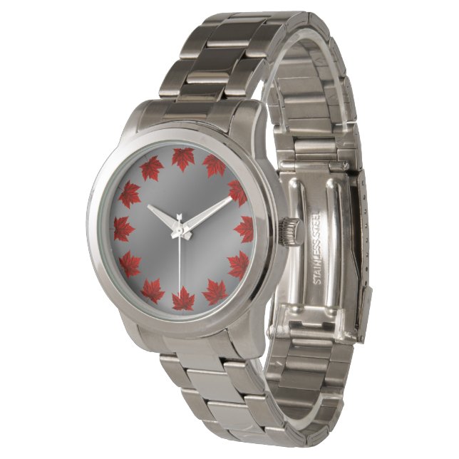 Canada Bekijk Canada Maple Leaf Souvenir Wristwatc Horloge (Gekanteld)