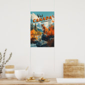 Canada Bergen Poema Reisposter Poster (Keuken)