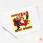 Canada Bigfoot Research Vierkante Sticker (Envelop)