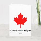 CANADA Blank Note Kaart (Achterkant)