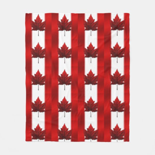 Canada Blanket Canada Flag Souvenir Blanket Fleece Deken (Voorkant)
