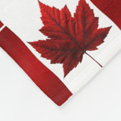 Canada Blanket Canada Flag Souvenir Fleece Blanket Deken (Hoek)