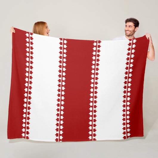 Canada Blanket Canada Flag Souvenir Fleece Blanket Deken (In situ)