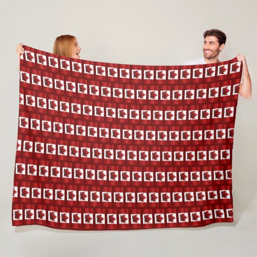 Canada Blanket Canada Flag Souvenir Fleece Blanket Deken (In situ)