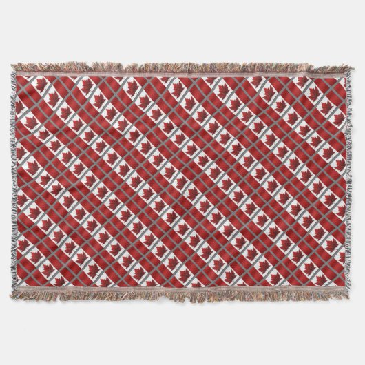 Canada Blanket Canada Flag Souvenir Throw Deken (Voorkant)