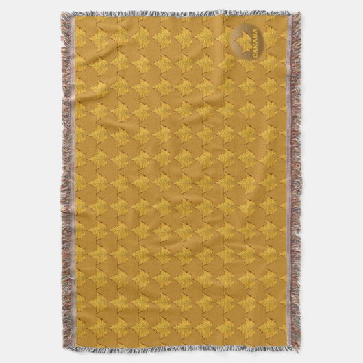 Canada Blanket Canada Gold Canada Souvenir Throw Deken (Voorkant Verticaal)