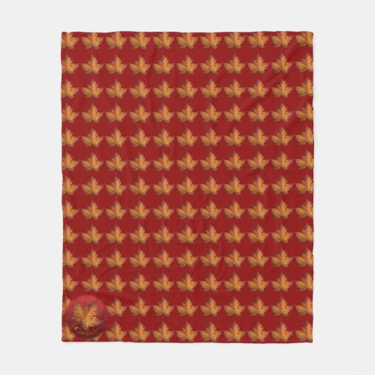 Canada Blanket Canada Maple Leaf Souvenir Blanket Fleece Deken (Voorkant)