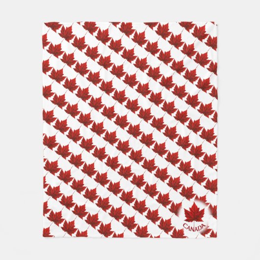 Canada Blanket Canada Maple Leaf Souvenir Blanket Fleece Deken (Voorkant)