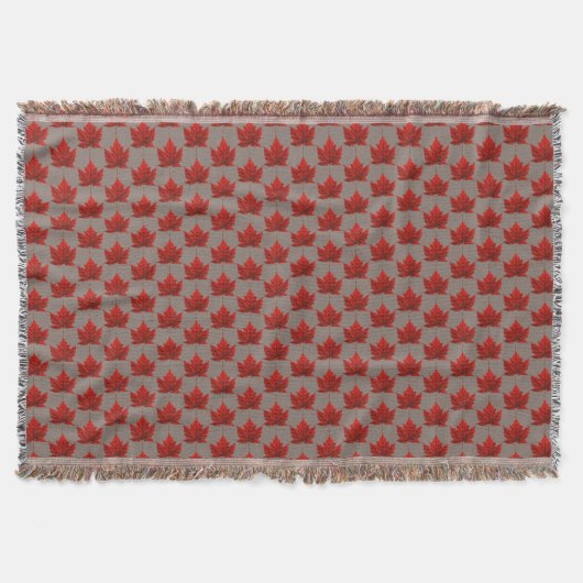 Canada Blanket Canada Maple Leaf Souvenir Throw Deken (Voorkant)