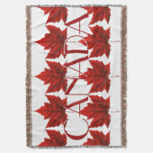 Canada Blanket Canada Maple Leaf Souvenir Throw Deken (Voorkant Verticaal)