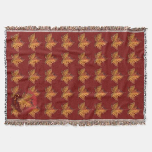 Canada Blanket Canada Maple Leaf Souvenir Throw Deken (Voorkant)