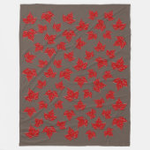 Canada Blanket Canada Maple Leaf Throw Blankets Bl Fleece Deken (Voorkant)