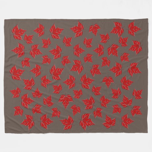 Canada Blanket Canada Maple Leaf Throw Blankets Bl Fleece Deken (Voorkant (Horizontaal))