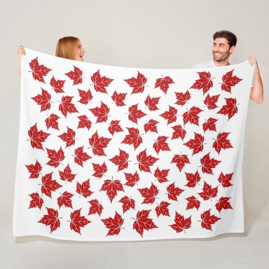 Canada Blanket Canada Maple Leaf Throw Blankets Bl Fleece Deken (In situ)