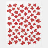 Canada Blanket Canada Maple Leaf Throw Blankets Bl Fleece Deken (Voorkant)