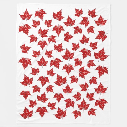 Canada Blanket Canada Maple Leaf Throw Blankets Bl Fleece Deken (Voorkant)