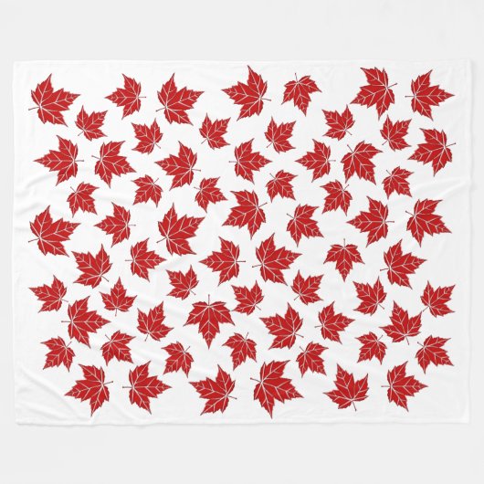 Canada Blanket Canada Maple Leaf Throw Blankets Bl Fleece Deken (Voorkant (Horizontaal))