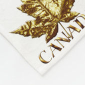 Canada Blanket Gold Canada Maple Leaf Blanket Fleece Deken (Hoek)