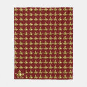 Canada Blanket Gold Canada Maple Leaf Blanket Fleece Deken (Voorkant)