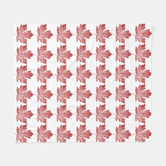 Canada Blanket Retro Canada Souvenir Blanket Fleece Deken (Voorkant (Horizontaal))