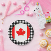 Canada Bord, buffelpleister en Canadese vlag Papieren Bordje (Feest)