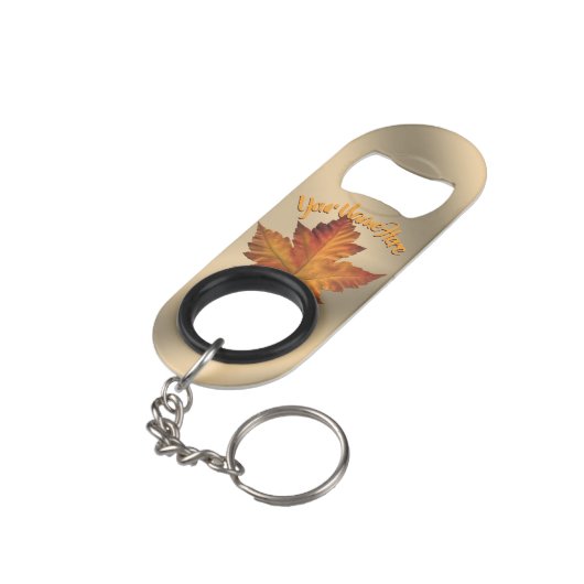 Canada Bottle Open Canada Maple Leaf Souvenirs Mini Flessenopener (Achterkant Gekanteld)