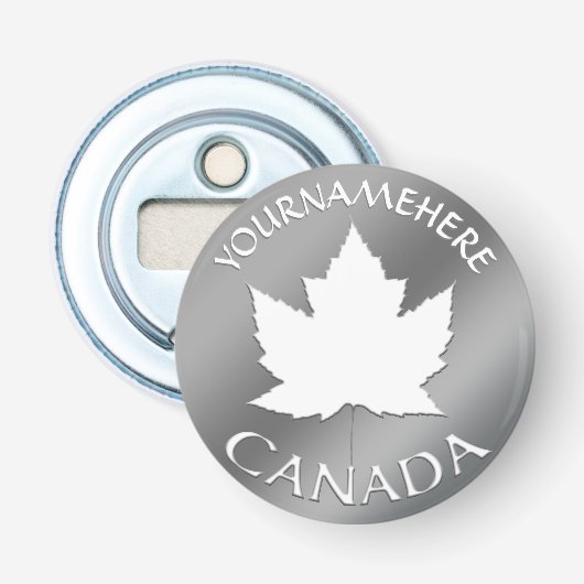 Canada Bottle Open Custom Canada Souvenirs Button Flesopener (Voorkant)