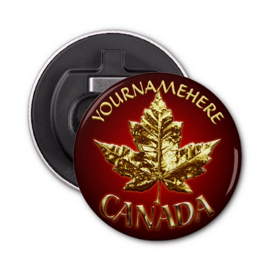 Canada Bottle Open Custom Canada Team Souvenirs Button Flesopener (Voorkant)