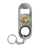Canada Bottle Open Custom Gold Canada Souvenirs Mini Flessenopener (Voorkant)