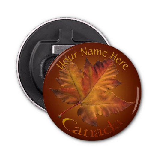 Canada Bottle Open Custom Maple Leaf Souvenirs Button Flesopener (Voorkant)