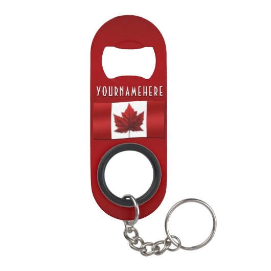 Canada Bottle Opener Custom Canada Flag Souvenir Mini Flessenopener (Achterkant)