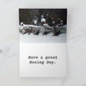 Canada Boxing Day Greeting Turkey Kaart (Binnen)