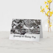 Canada Boxing Day Groet Turkije Kaart (Gele Bloem)