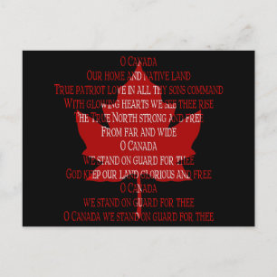 Canada Briefkaarten Canada Anthem Souvenir Briefka