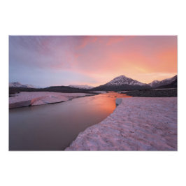 Canada, British Columbia, Alsek River Valley. Foto Afdruk
