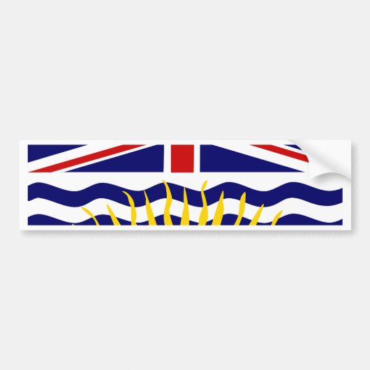Canada British Columbia Flag Bumpersticker (Voorkant)
