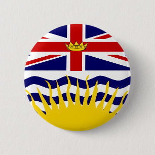 Canada British Columbia Flag Ronde Button 5,7 Cm