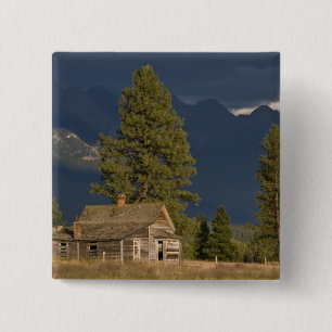 Canada, British Columbia, Kootenay Rockies, Vierkante Button 5,1 Cm