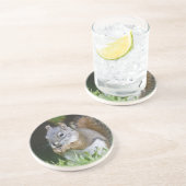 Canada, British Columbia, Red Squirrel Pine Zandsteen Onderzetter (Zijkant)