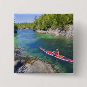 Canada, British Columbia, Vancouver Island. Zee 2 Vierkante Button 5,1 Cm