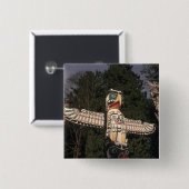 Canada, British Columbia, Vancouver. Native Vierkante Button 5,1 Cm (Voorkant /achterkant)